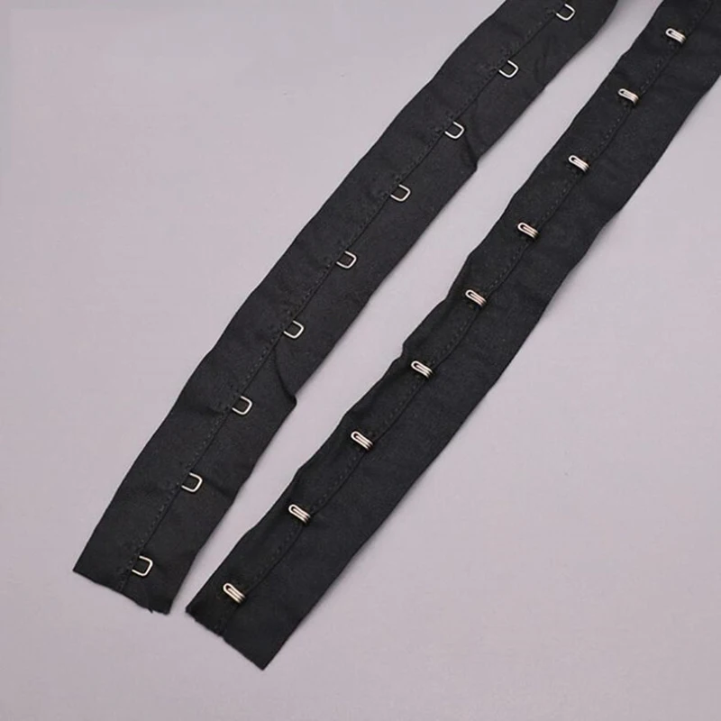 Description Picture 2 of item5 Yard Single Row Cotton Buckle For DIY Sewing Crafts Bra Extenders Hook & Eye Tape Clothing Accessories