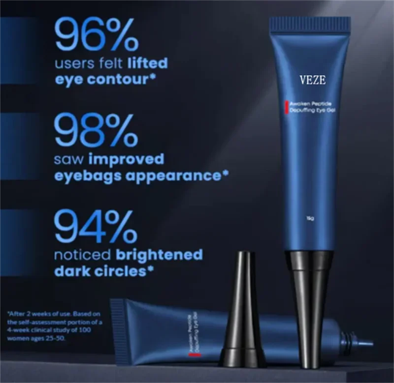 Description Picture 3 of itemVEZE Awaken Peptide Depuffing Eye Gel Reduces Appearance Of Fine Lines Retinol Eye Cream Anti Aging Remove Eye Bags Dark Circle