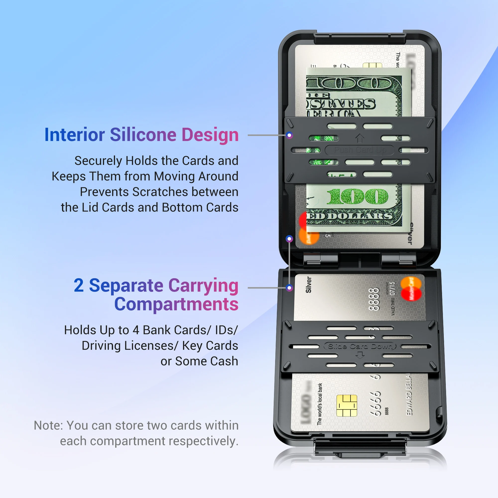 Description Picture 5 of itemMagnetic Wallet Card Holder & Magnetic Cell Phone Ring Holder for iPhone 14 Pro/14 Pro Max/13 Pro/13 Pro Max/12 Magsafe holder