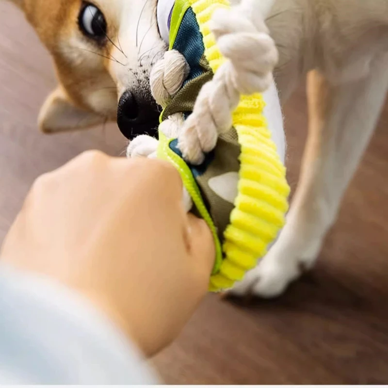 Description Picture 5 of itemDog Toys Pet Cotton Rope Slippers Sound Making Toys Dog Teeth Grinding Cleaning Teeth Built-in BB Airbag Round Ball Bell Various