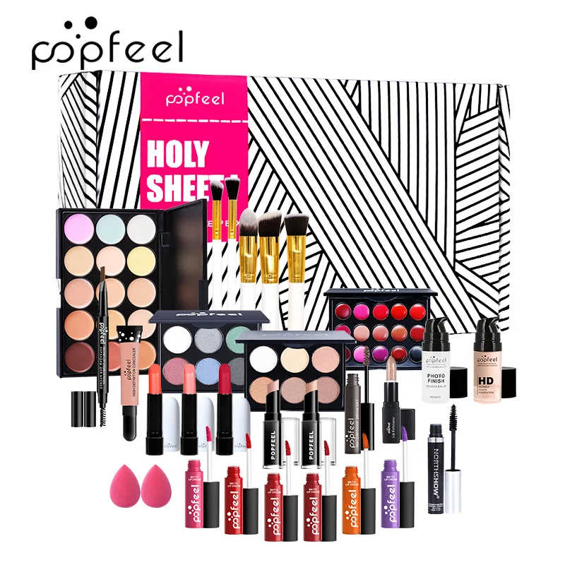 KIT011 ALL IN ONE Fenty Beauty Kit Make Up Sets Cosmetics Full Set Eyes Face Skin Cosmetics Makeup Brushes Makeup Bag Primer