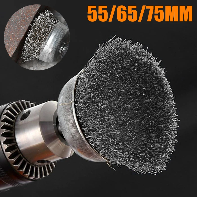Steel Wire Brush Metal Drill Brush For Engraver Grinder Rotary Tool Rust Removal Polishing Brush