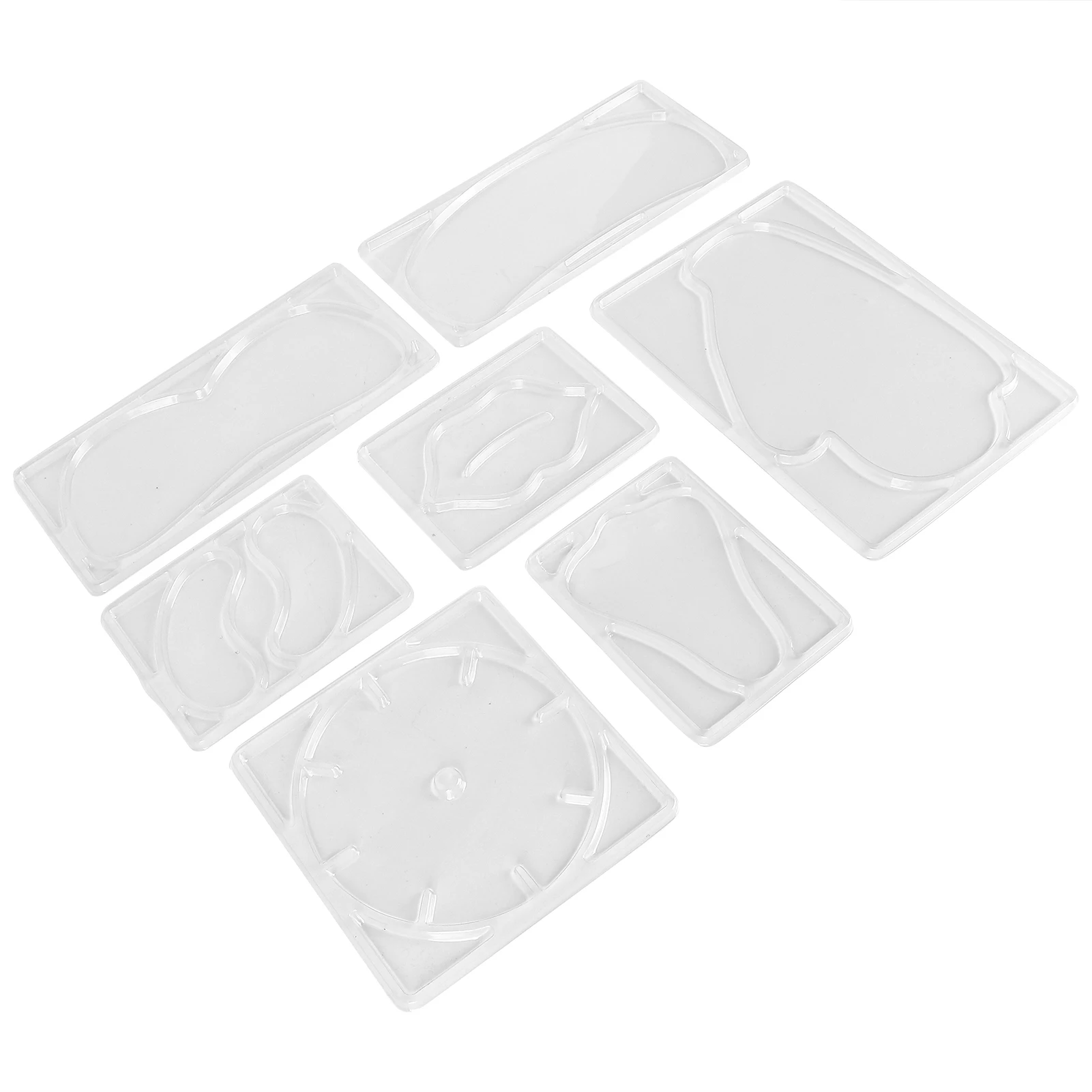 Description Picture 5 of item7pcs/Set Transparent Facial Mask Mold Reusable DIY Reusable Face Mask Patch Molds Lip Eyes Nose Mask Patch Chest Hand DIY Tool