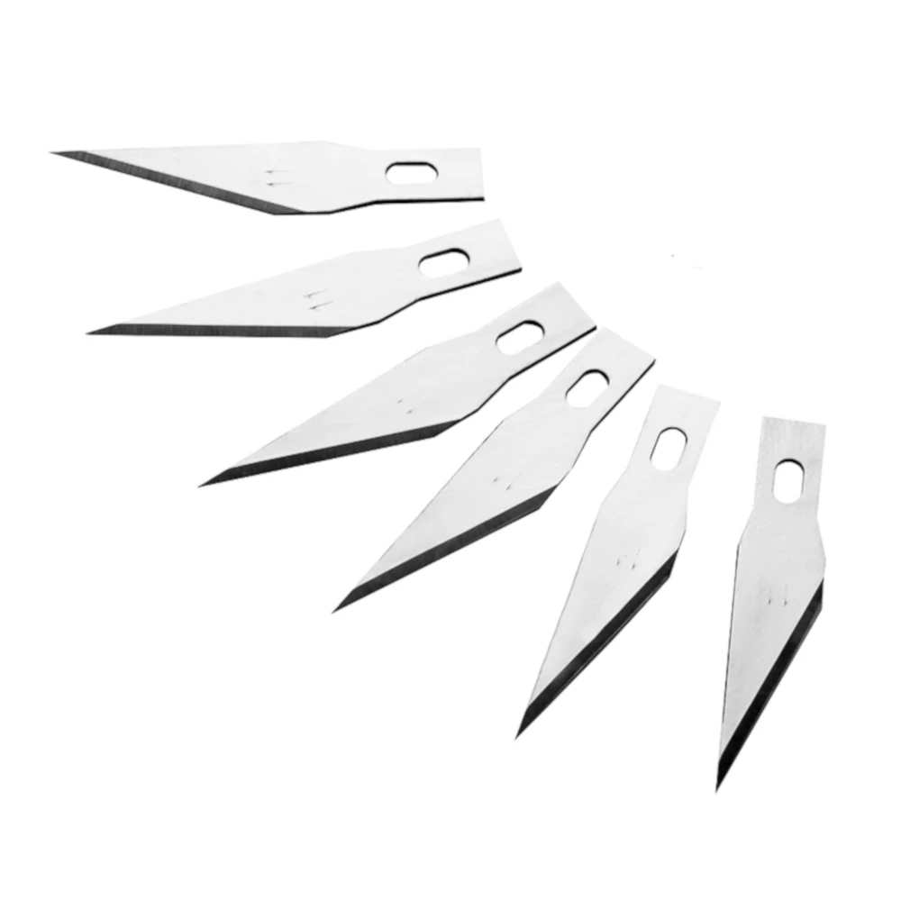 Description Picture 2 of item50/100pcs #11 Scalpel Knife Blades Stainless Steel Engraving Metal Wood Carving Knife Replacement Craft Blades