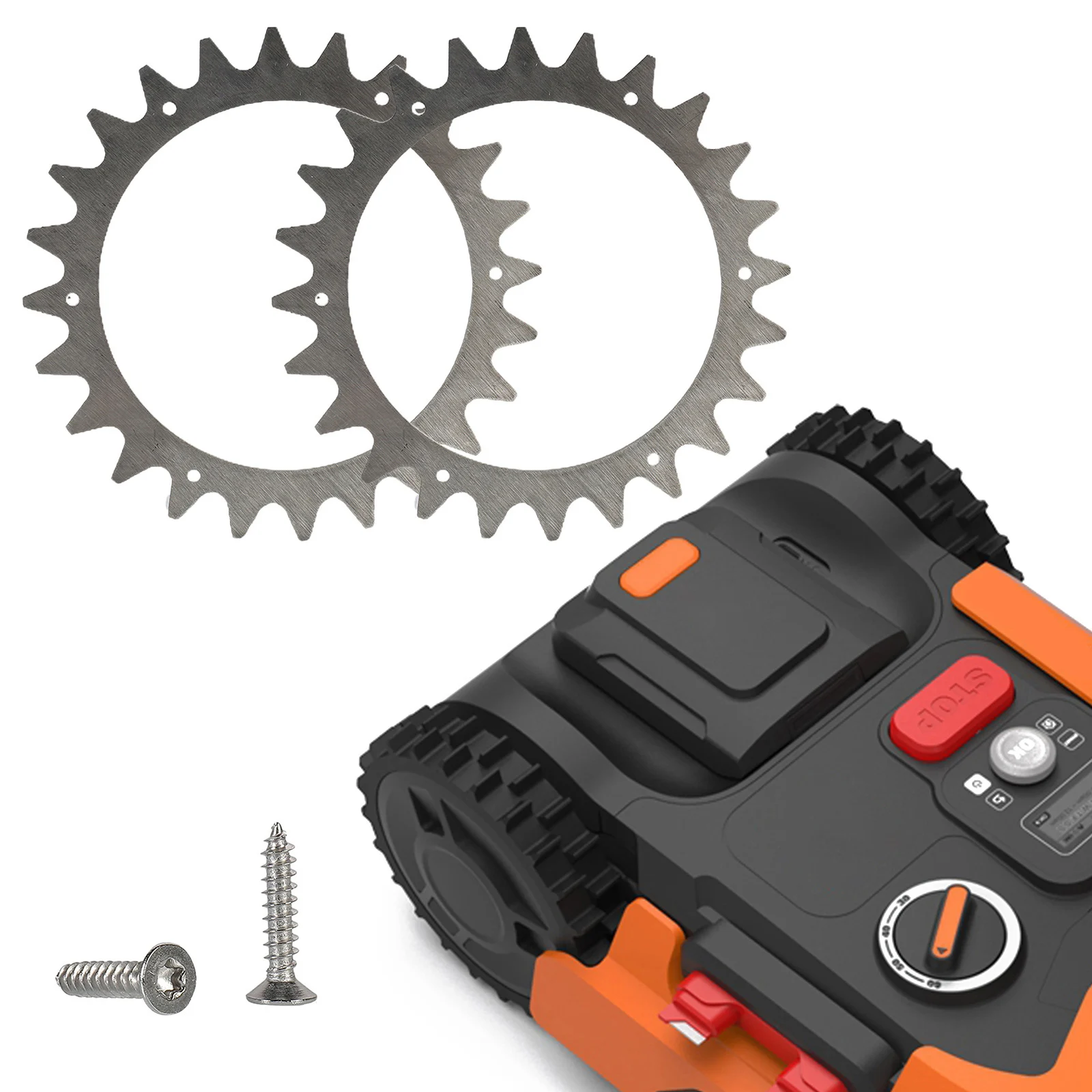 Description Picture 3 of itemRobotic Lawn Mower Traction Improved Wheel Training Wheels For Worx Plus L  Lawn Mowers Replacement Accessories Stainless Steel