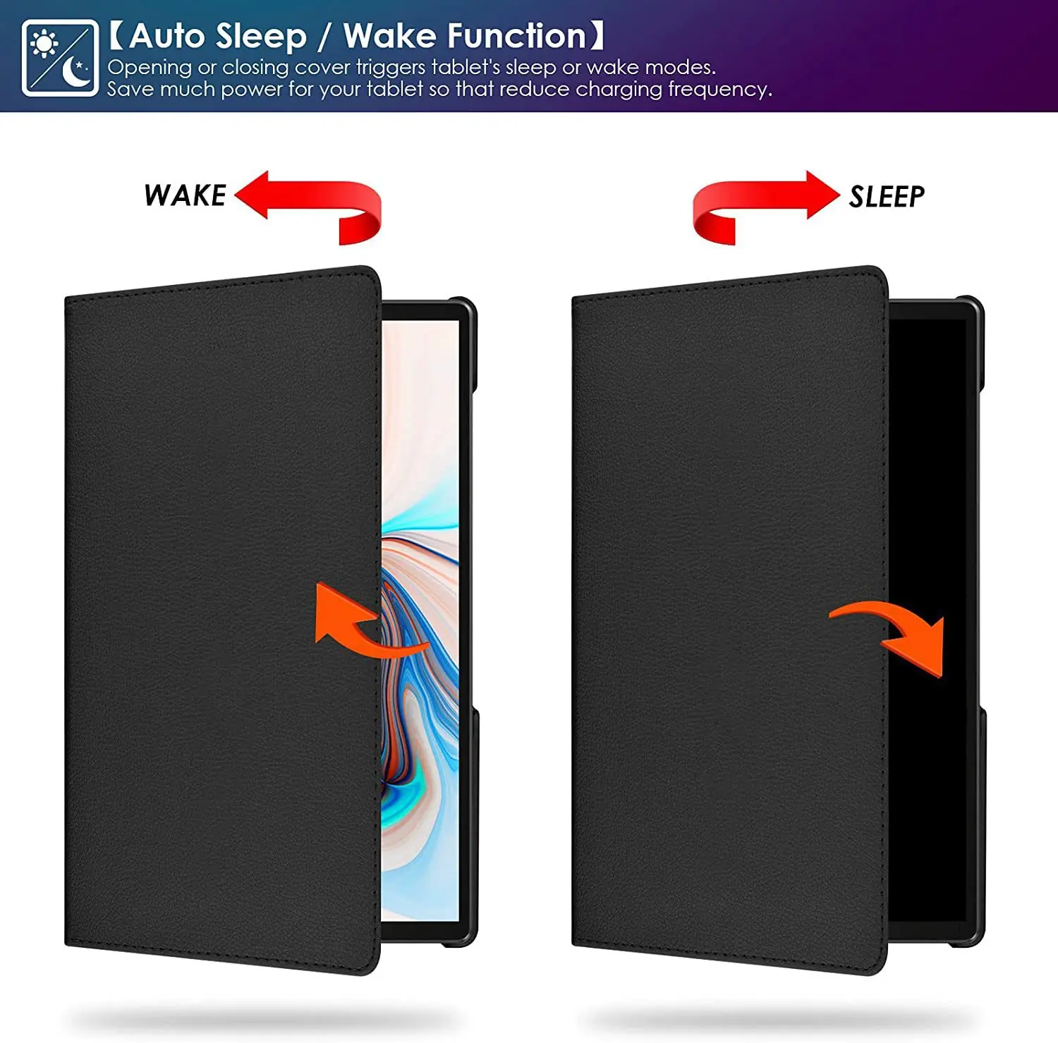 Description Picture 4 of itemCase For Samsung Galaxy Tab A8 2021 Tablet Cover for Samsung Tab A8 10.5 SM-X200/SM-X205 360 Degree Rotating Leather Cover