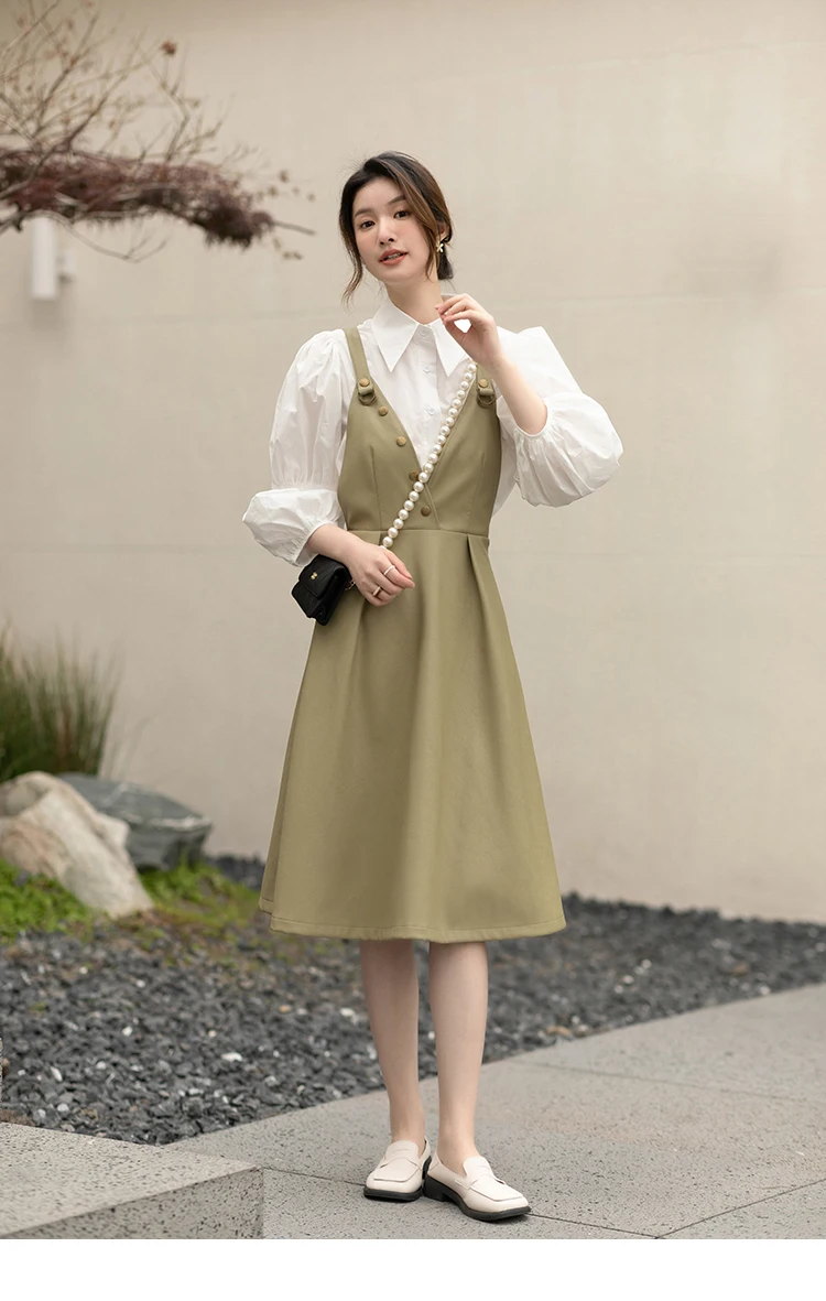 Description Picture 6 of itemMISHOW Autumn Spring Dresses For Women Long Sleeve 2pcs Shirt+Skirts Fashion Casual Outdoor Female Clothes Separately MXB12L0544