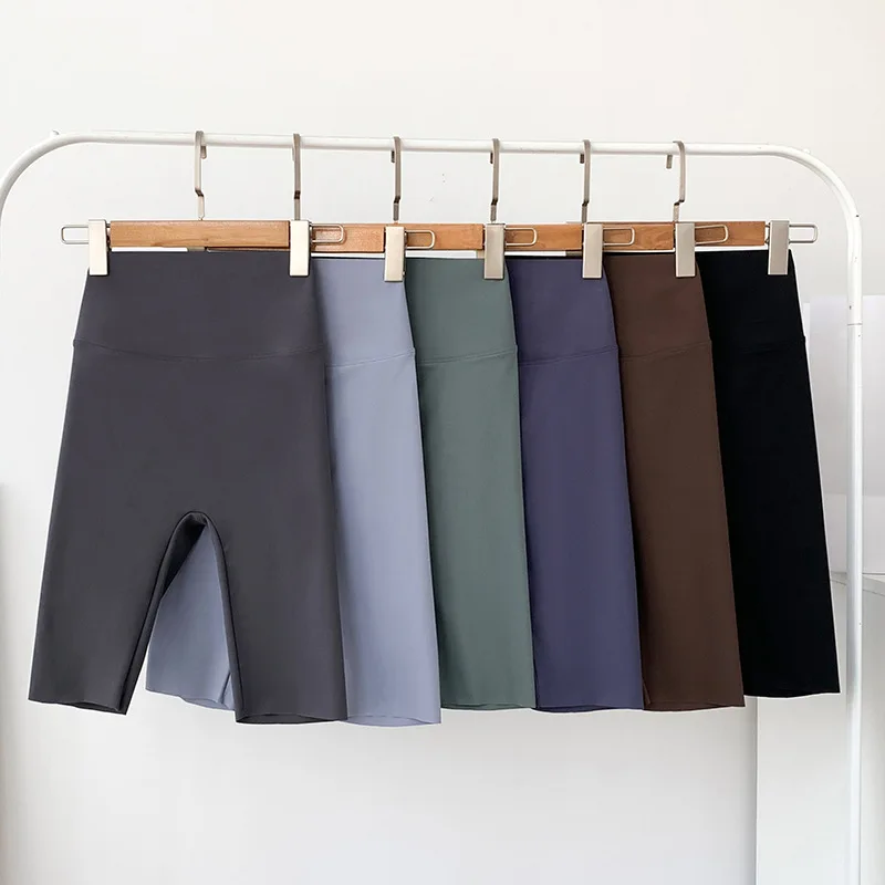 Description Picture 2 of itemBIVIGAOS Summer High Waist Cycling Shorts Women Slim Skinny Knee Length Biker Shorts Yoga Sports Seamless Shark Short Leggings