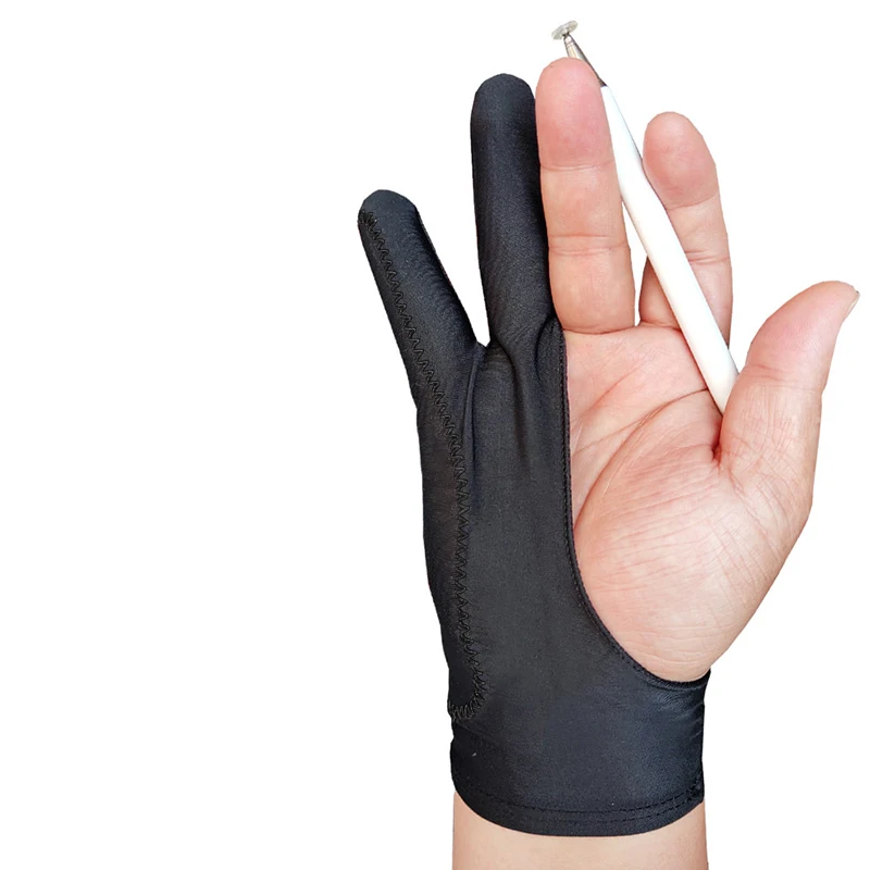 Description Picture 2 of itemAnti-touch Two-Finger Hand Painting Gloves For Tablet Digital Board Screen Touch Drawing Anti-fouling Oil Painting Art Supplies