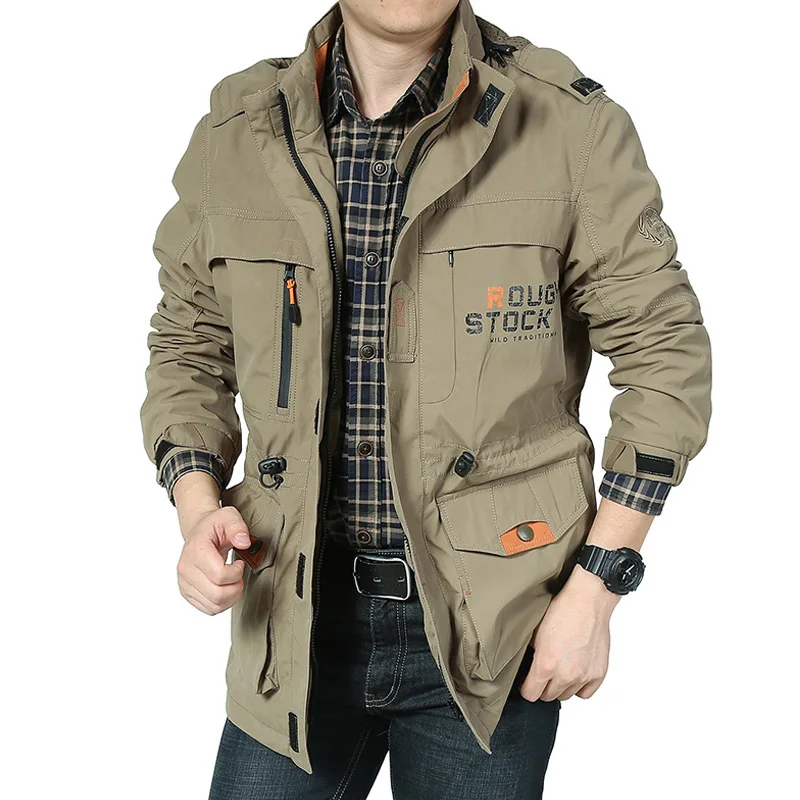 Description Picture 4 of itemCasual Waterproof Jackets For Men Hooded Breathable Coats Men Spring Autumn Outwear Windbreaker Tourism Raincoat Plus Size 5XL