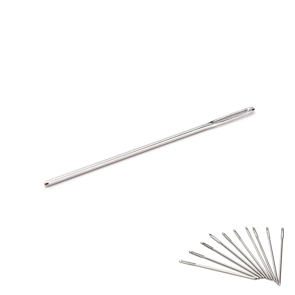 10Pcs/Set Crafts Large Eye Embroidery Tapestry Knitters Wool Needles Blunt Bees Darning Needles Threading Metal Sewing Tool