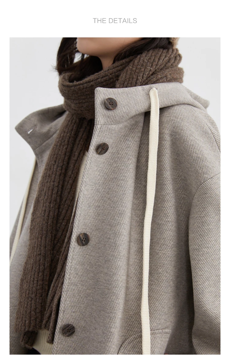 Description Picture 5 of itemCHIC VEN Fashion Women Woolen Coat New Korean V-Neck Single Breasted Knitwear Female Outerwear Woman Clothing Autumn Winter 2023