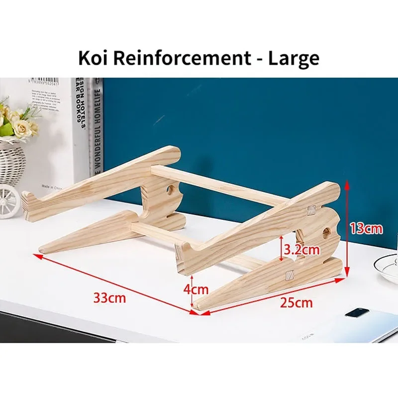 Solid Wood Laptop Stand Vertical Frame Cushion Height Bracket Cooling Base Desktop Increase Bracket Cooling Frame Increase Frame