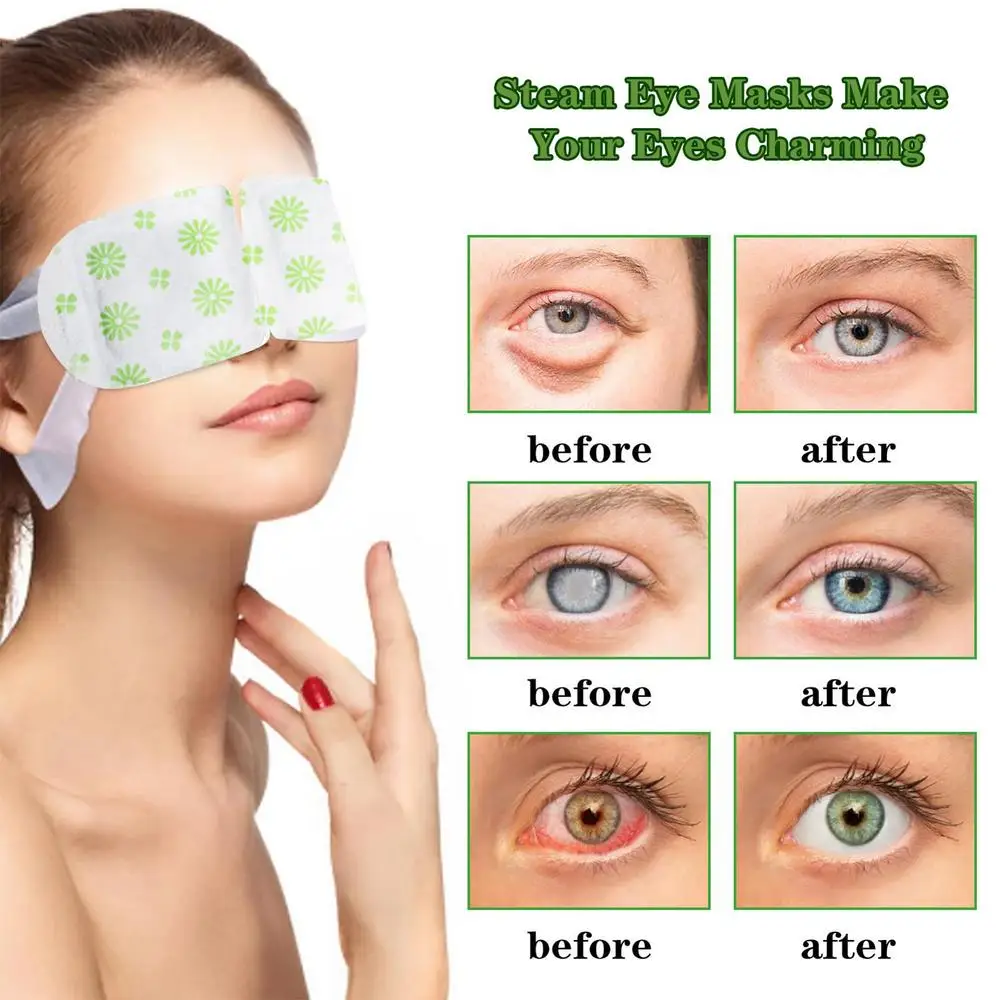 Description Picture 3 of itemSteams Eye Sheet For Dry Eyes 5Pcs Warm And Soothing Eye Pads Self Heated Eye Pads For Lunch Break Travel Bedtime Work Gaps Use