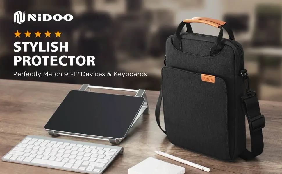 Description Picture 2 of itemNIDOO Laptop Bag Sleeve For MacBook Air Pro 13 M1 Shoulder Bag For iPad Pro 12.9 Waterproof Notebook Briefcase Case Handbag