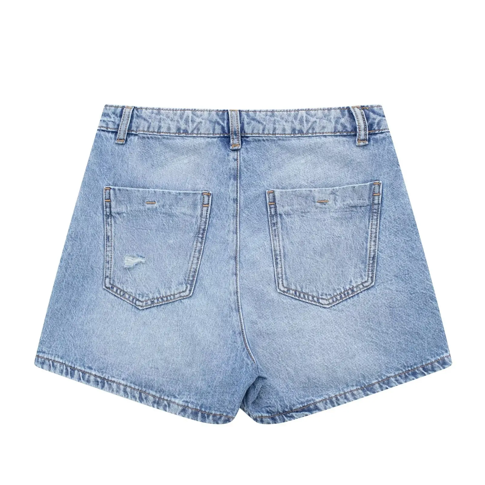 Description Picture 3 of itemTRAF 2023 Summer Fashion Woman Skirt Shorts With Zipper Buttons Pockets High Waist A-line Denim Shorts Female Casual Skirt