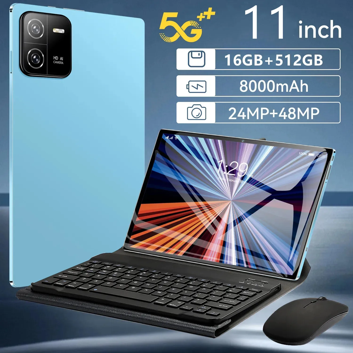 Global Version New Pad6Pro Tablet Android13 11 Inch 16GB 512GB 5G Dual SIM Phone Call GPS Bluetooth WiFi Google Tablet PC