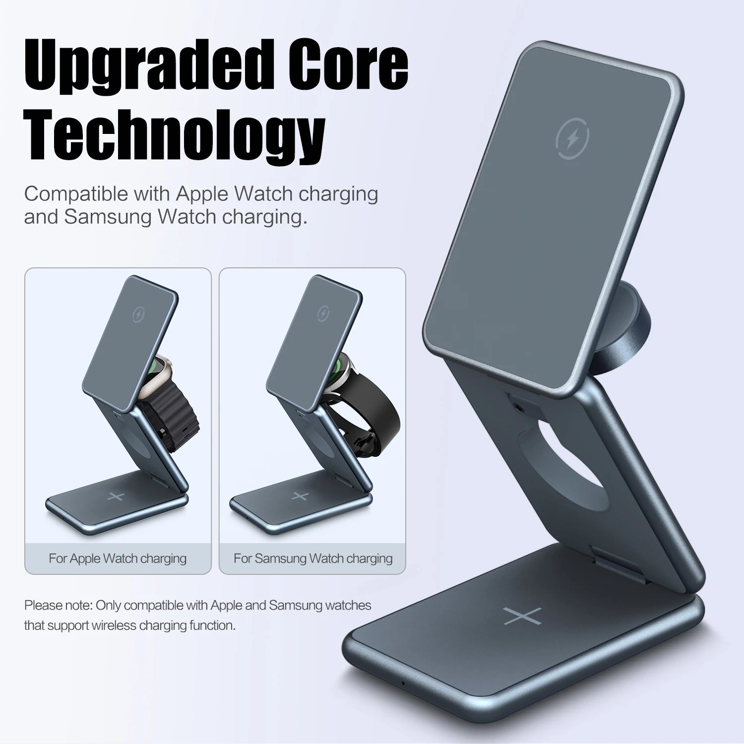 Magnetic 3 in 1 Foldable Wireless Charger Stand For iPhone 14 13 12 Pro Max Apple Samsung Watch 8 7 6 5 4 Fast Charging Station