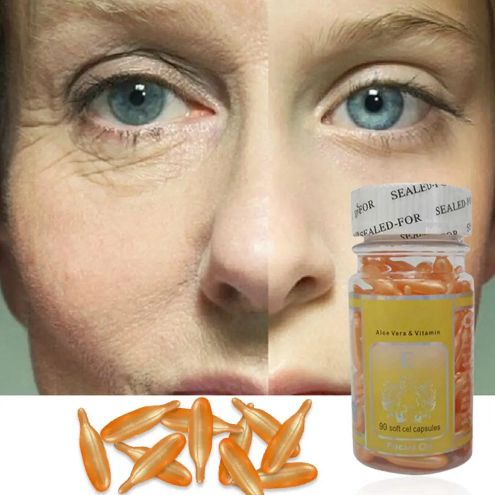 Description Picture 6 of item90pcs Vitamin E Capsules For Skin Whitening Anti-Aging Reduce Dullness Face Moisturizer Vitamin E Essence Serum Tabletsfor Women