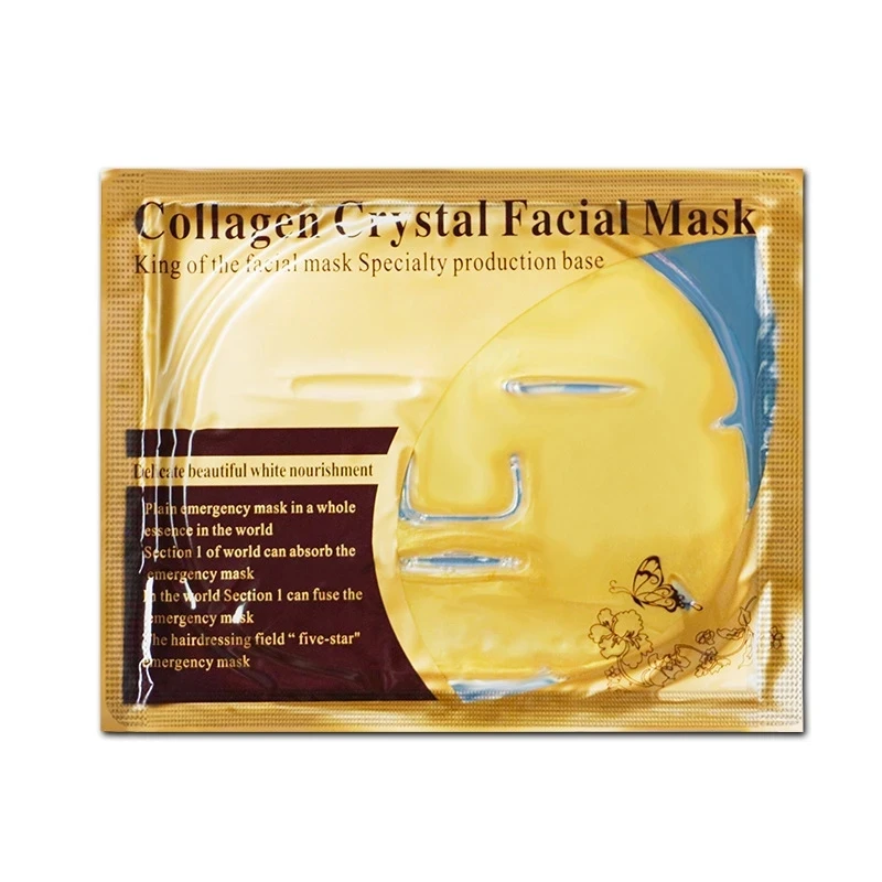 Description Picture 6 of item10pcs Crystal Collagen Gold Face Masks Beauty Skin Care Big Mask Anti-aging Hydrating Moisturizing Facial Mask for Face Care