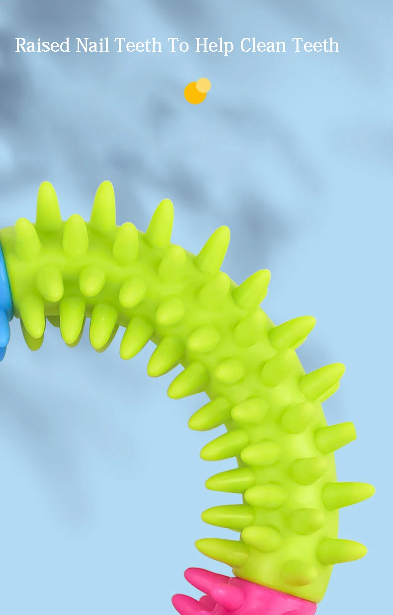 Description Picture 4 of itemPet Supply Toy Dog Toys Training Flying Discs Pet Ring Spiky Circle Ring Dog Bite-Chew Molar Cleaning Tooth Pet Supply