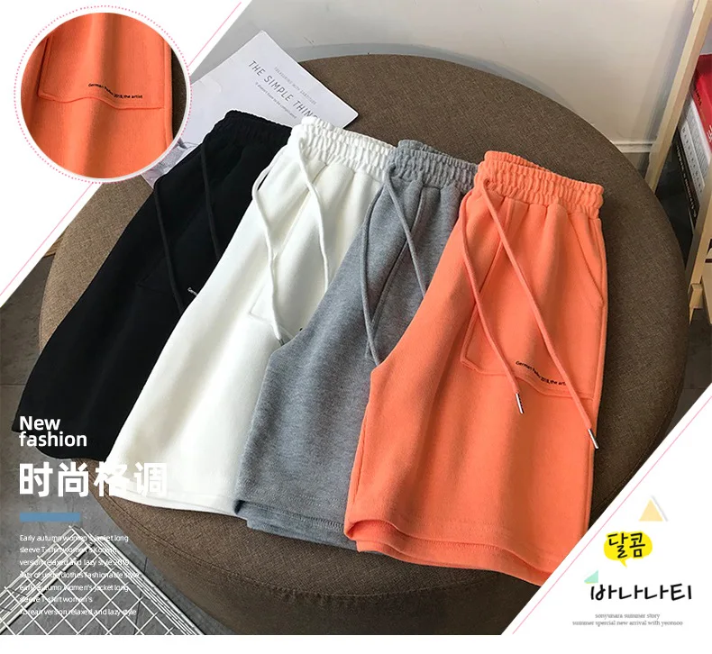 Description Picture 3 of itemSports Shorts Women Summer 2021 Cotton Female High Loose Tight Waist Waist Thin wide-legged Slacks Short Pants WBXD16