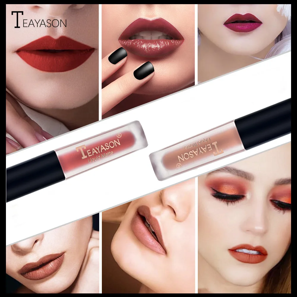 Description Picture 2 of item12 Colors Velvet Matte Lip Gloss Moisturizing Nude Waterproof Liquid Lipsticks Long Lasting Sexy Red Lip Tint Makeup Cosmetic