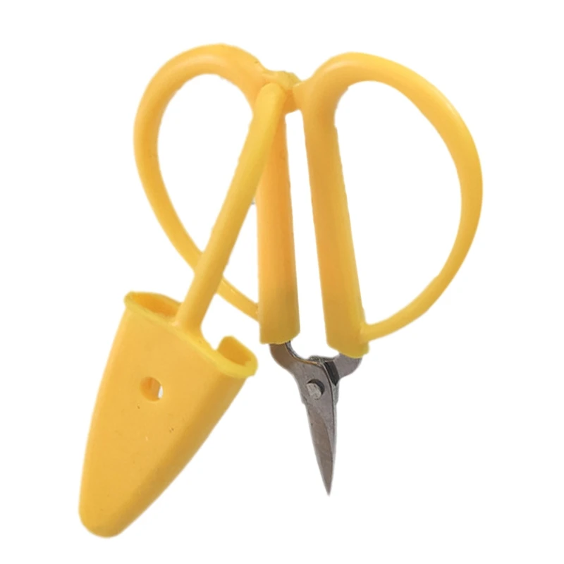 Mini Kids Craft Scissors with Protective Case Durable Stainless Steel Trimmer Shears for Sewing Embroidery Paper Crafts
