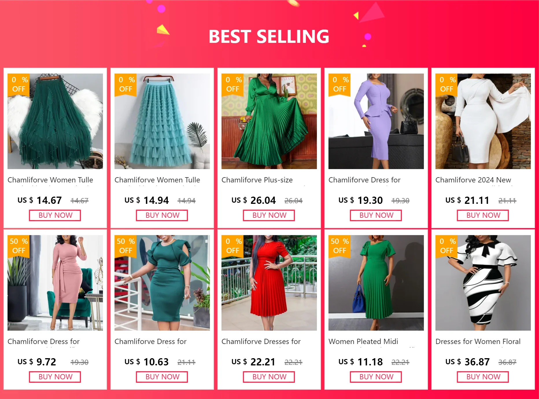 Description Picture 2 of itemChamliforve Dress for Women Fashion Office OL Formal Women's Dress Bandage Plus-size Pleated Dress maxi dresses for women
