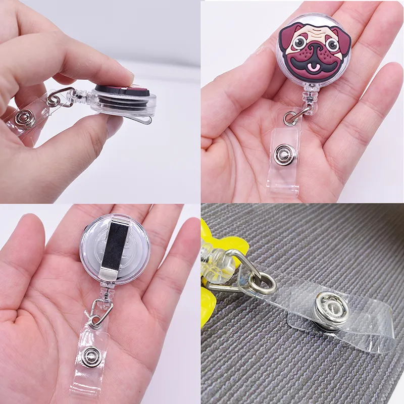 Description Picture 3 of itemSingle Sale Evil Eyes Retractable Badge Holder for Nurses Porta Credencial Name Tag Id Card Holder Lanyards Badge Reel Clip