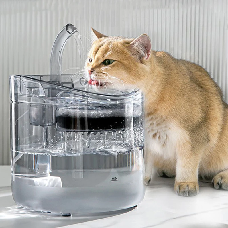 Automatic Induction Cat Water Fountain Filter Sensor Drinker For Cats Feeder Pet Water Dispenser Auto Drinking Fountain For Cats