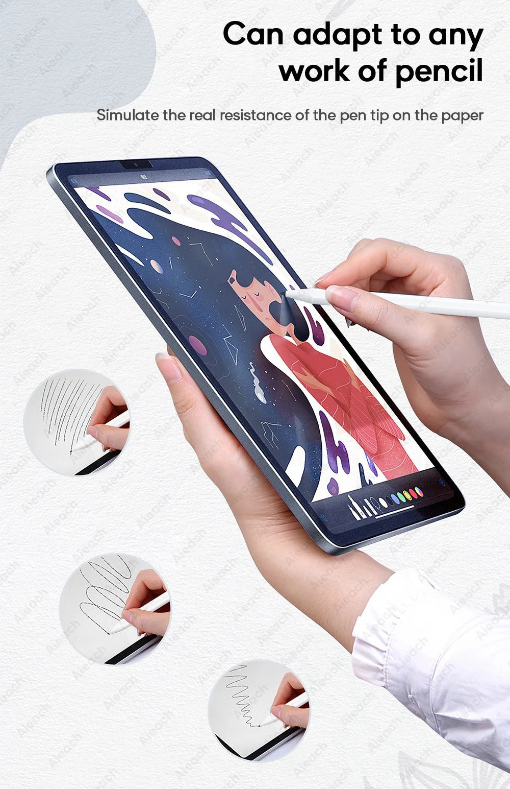 Description Picture 5 of itemLike Writing On The Paper Screen Protector Film For Iconic Brand Tab M10 HD 10.1'' TB-X505F X505L X605F X605L Matte PET Painting Write