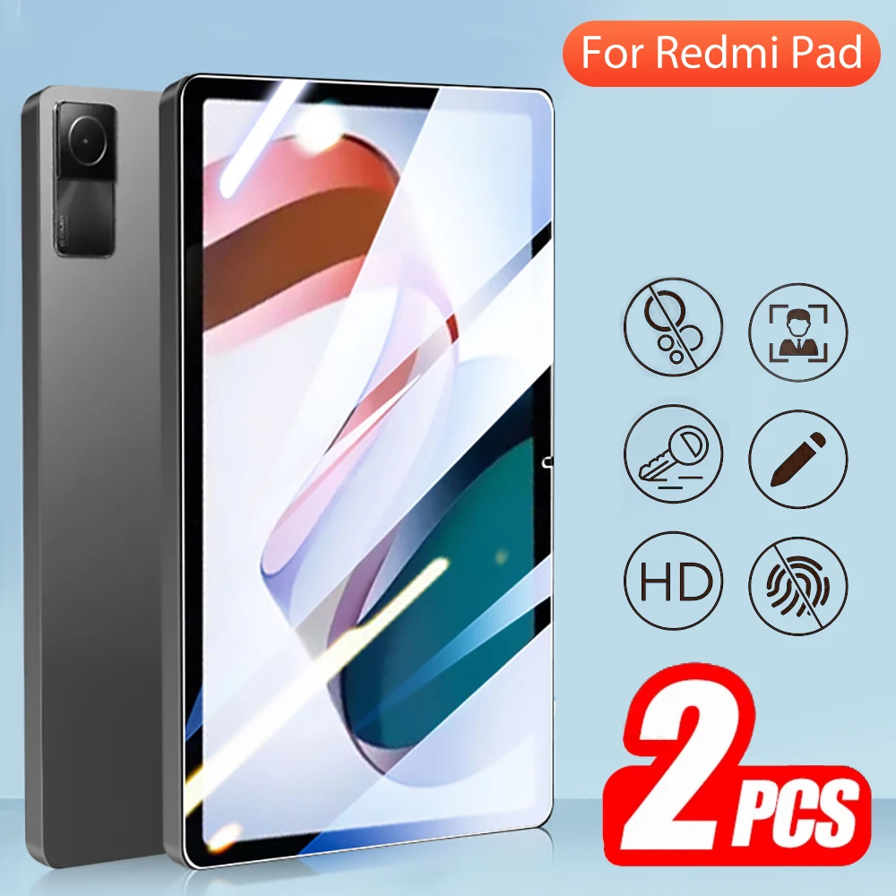 Description Picture 3 of item(2 Packs) 9HD Tempered Glass For Iconic Brand Redmi Pad 10.61 2022 Full Coverage Anti-Scratch Screen Protector Film