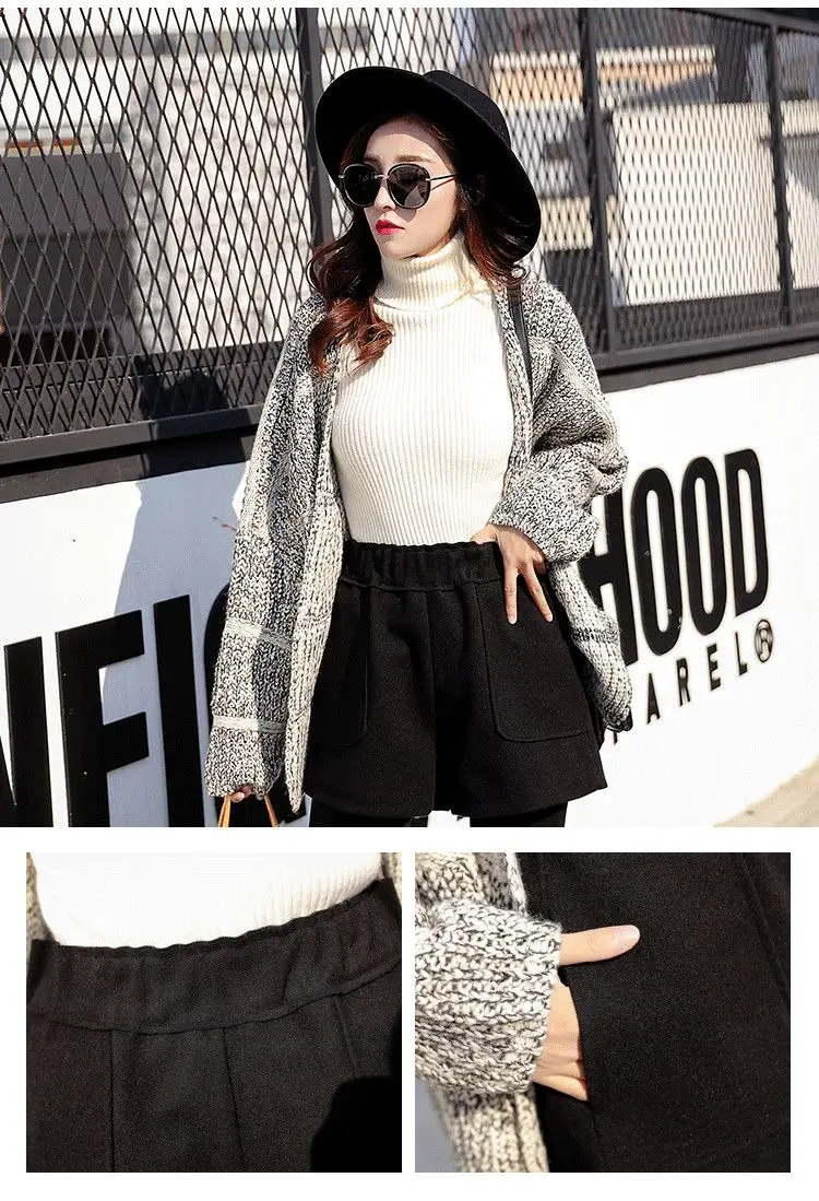 Description Picture 3 of itemHigh Quality Women's Full Length Hot Legging 2023 New Fake 2 Pieces with Pockets Winter Thick Warm Legging Shorts Pant T79