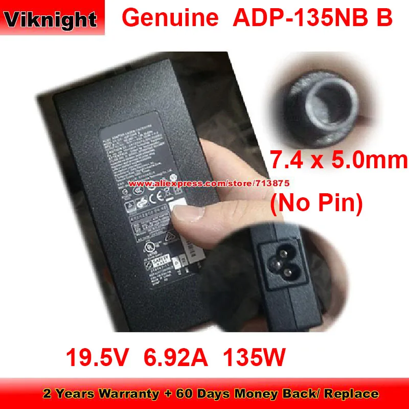 Genuine 19.5V 6.92A AC Adapter for Philips ADP-135NB B 135W Charger 7.4 x 5.0mm Big Tip With No Pin Power Supply