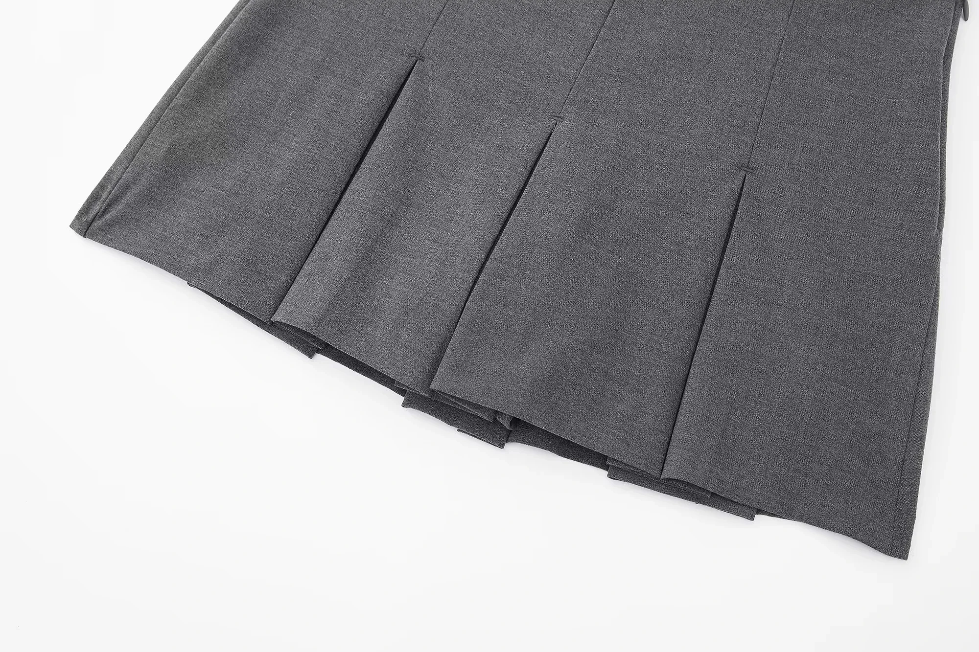 Description Picture 5 of itemWillshela Women Fashion Solid Pleated Side Zipper Skirts Shorts Vintage High Waist Female Chic Lady Shorts