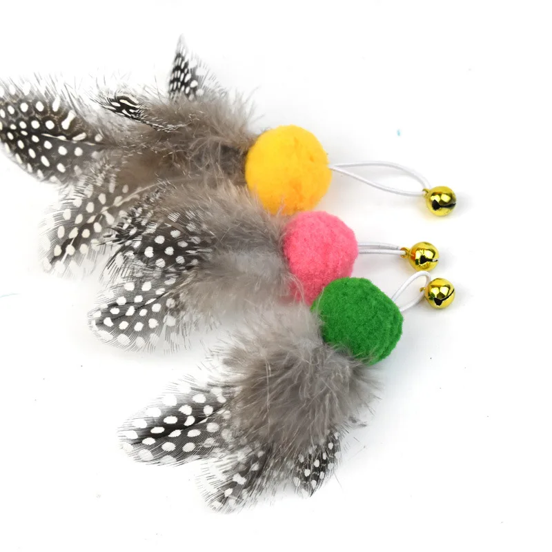 1Pcs Cat Toy Feather Replacement Head Bells Feather Freely Change Combinations Multi-type For Cat Stick Telescopic Rod DIY Tools