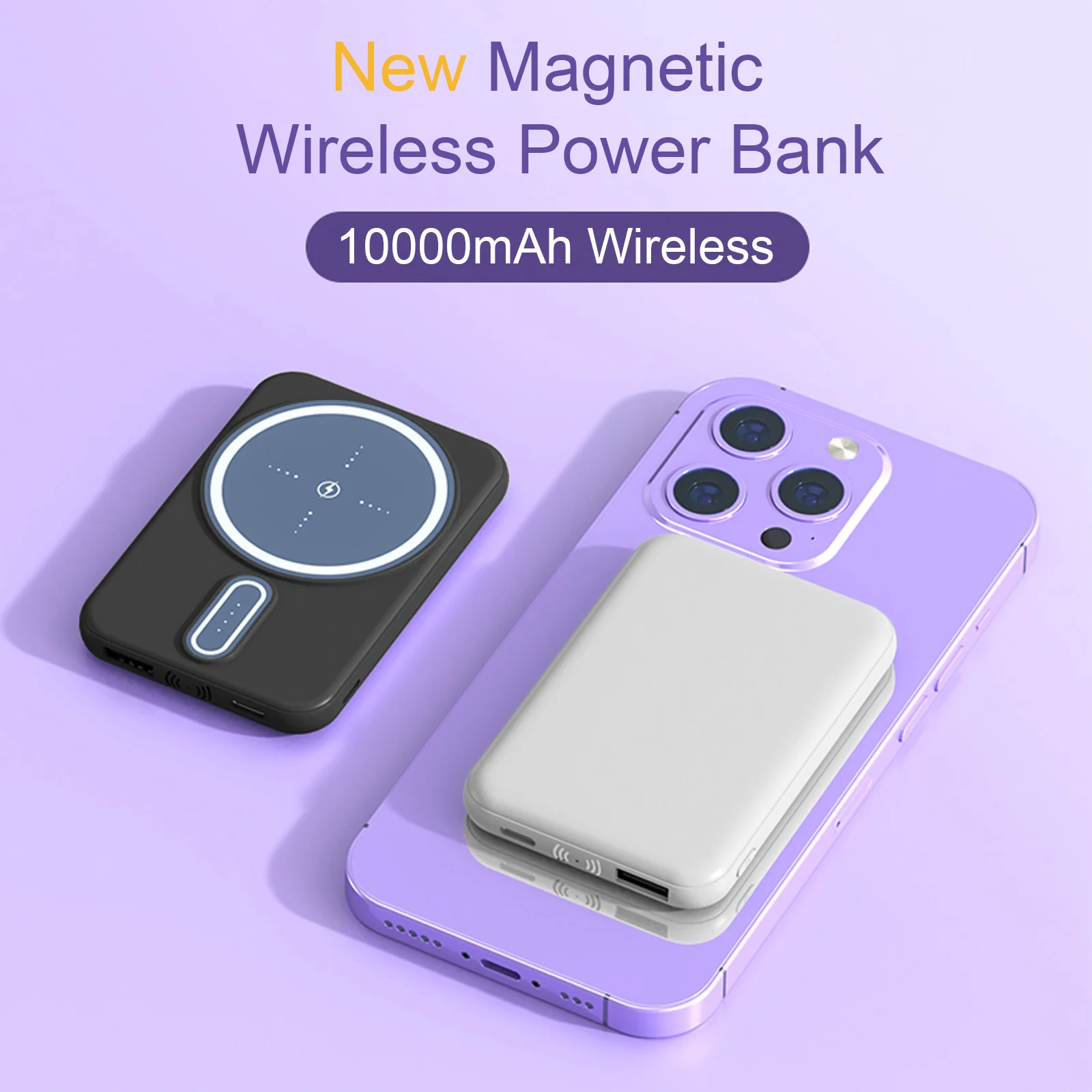 Description Picture 2 of item10000mAh Magnetic Power Bank Wireless Charger Fast Charging Powerbank For iPhone 14 13 12 Pro Max Mini Portable External Battery