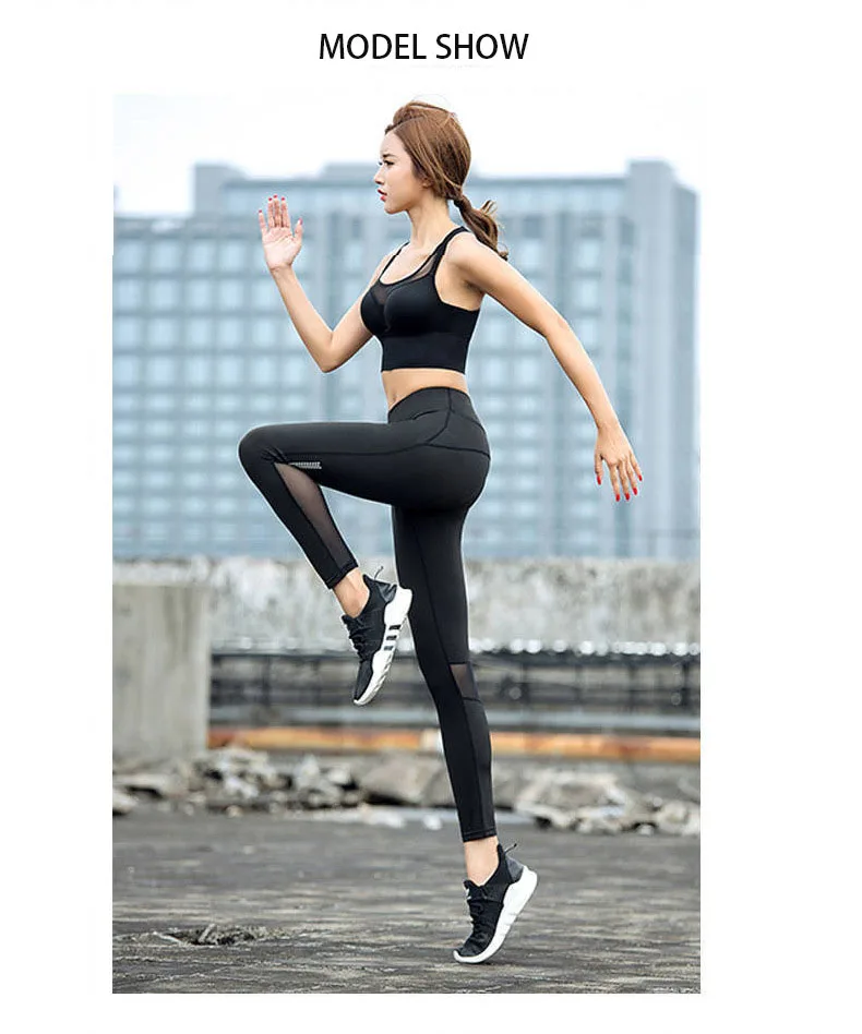 Description Picture 6 of itemWomen Fitness Yoga Pants shorts High Waist Leggings Elastic Breathable Comfortable Running Gym Fitness Yoga Cropped Trousers