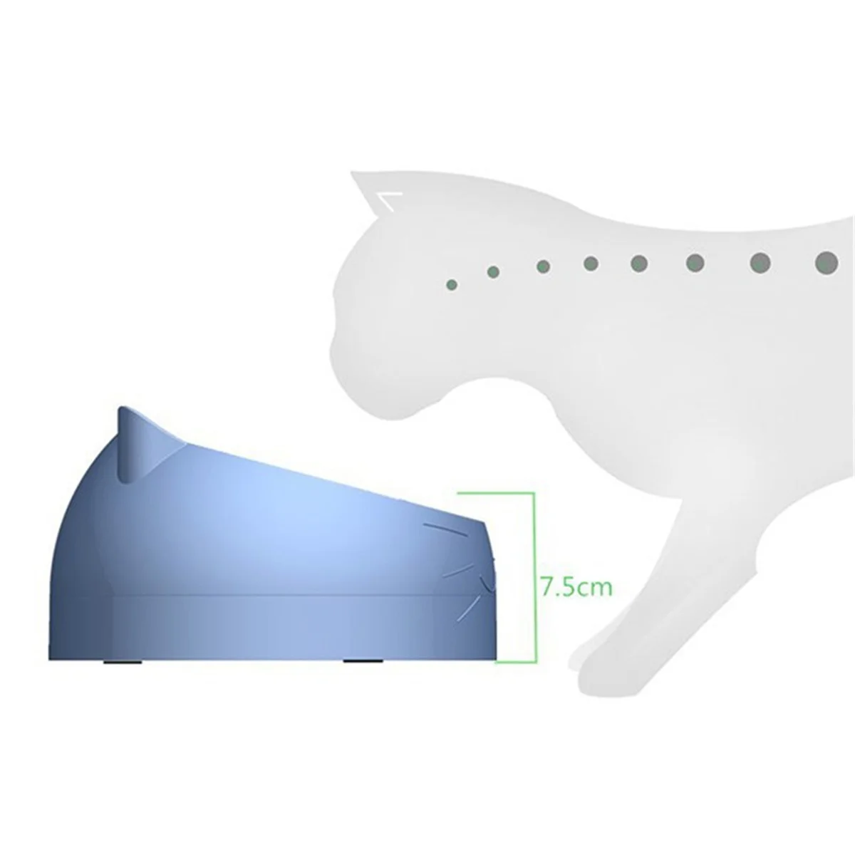 Description Picture 2 of itemCat Dog Bowl 15 Degrees Raised Stainless Steel Non Slip Puppy Base Cat Food Drinking Water Feeder Tilt Safeguard Neck Pet Bowl
