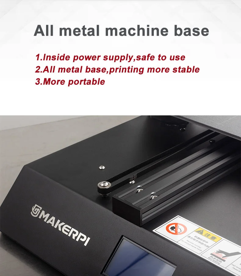 Official MakerPi Magic 3D Printer Aluminium Frame DIY KIT Large Print Size 260x260x260mm Printing Fast shipping MK8 Extruder