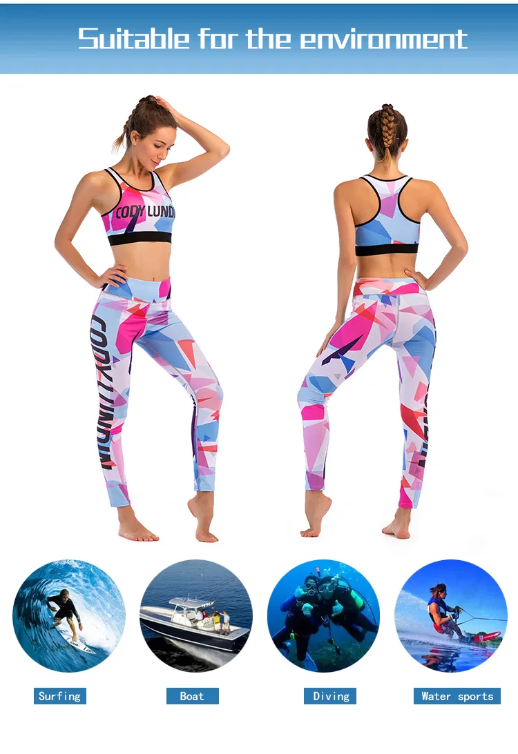 Description Picture 4 of itemTwo Pieces Outfits for Women Yoga Workout Sets Top and Biker Shorts Soft Quickly Dye  Active Sweatsuits Running Tracksuits