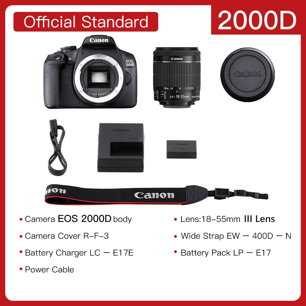 Iconic Brand 2000D Camera  with 18-55mm Lens Kit