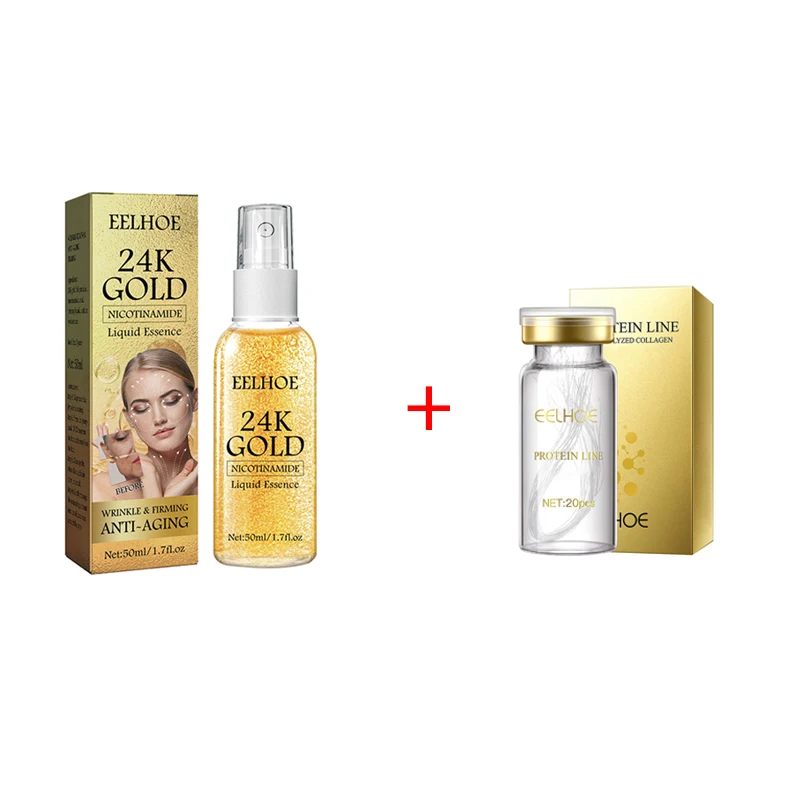 Description Picture 2 of item24K Gold Absorbable Face Serum Active Collagen Silk Thread Face Anti-Aging Essence Smoothing Firming Hyaluronic Skin Care