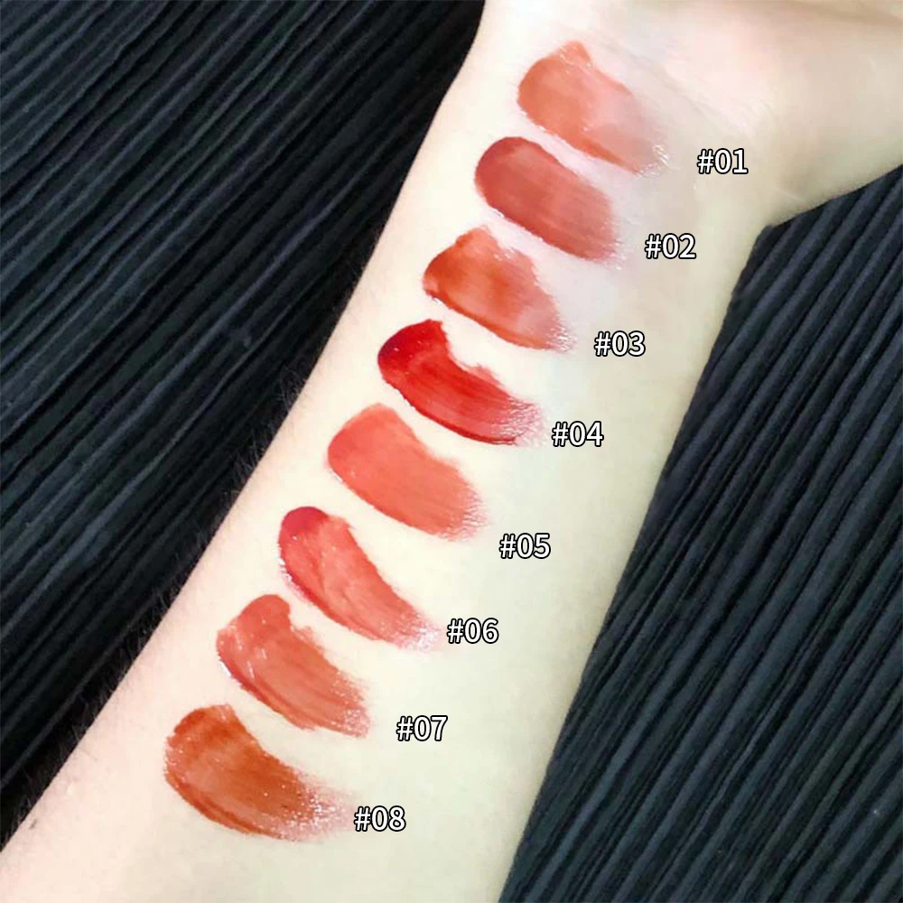 Description Picture 5 of itemWaterproof Mirror Nude Lip Gloss Transparent Nude Dark Brown Red Lip Glaze Lasting Velvet Liquid Lipstick Women Makeup Cosmetic