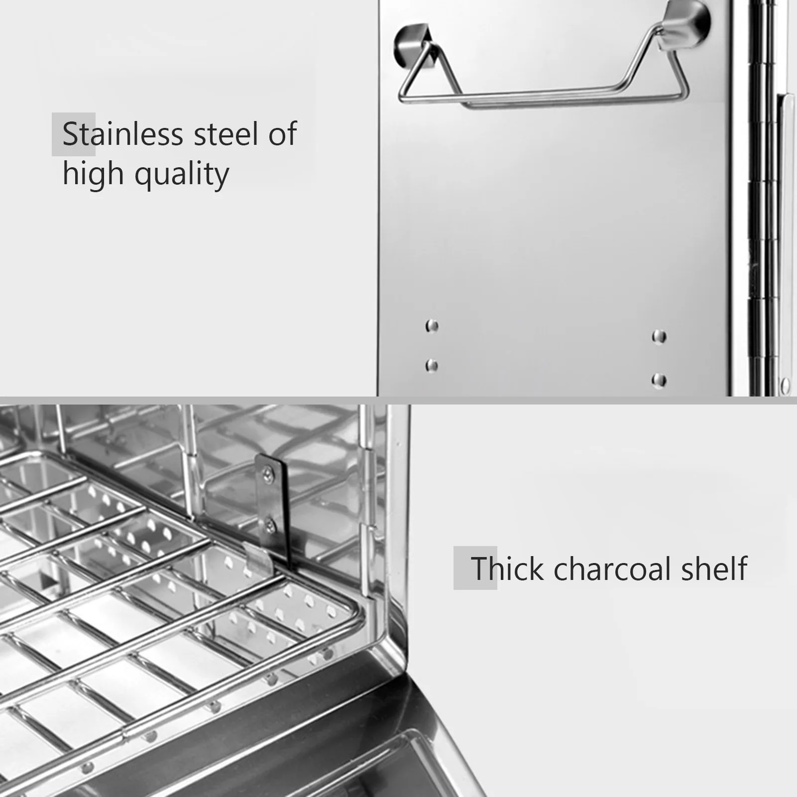 Description Picture 4 of itemOutdoor Portable Charcoal Grill Wood Stove Stainless Steel Foldable Lightweight Barbecue Grill Stoves Camping Equipment