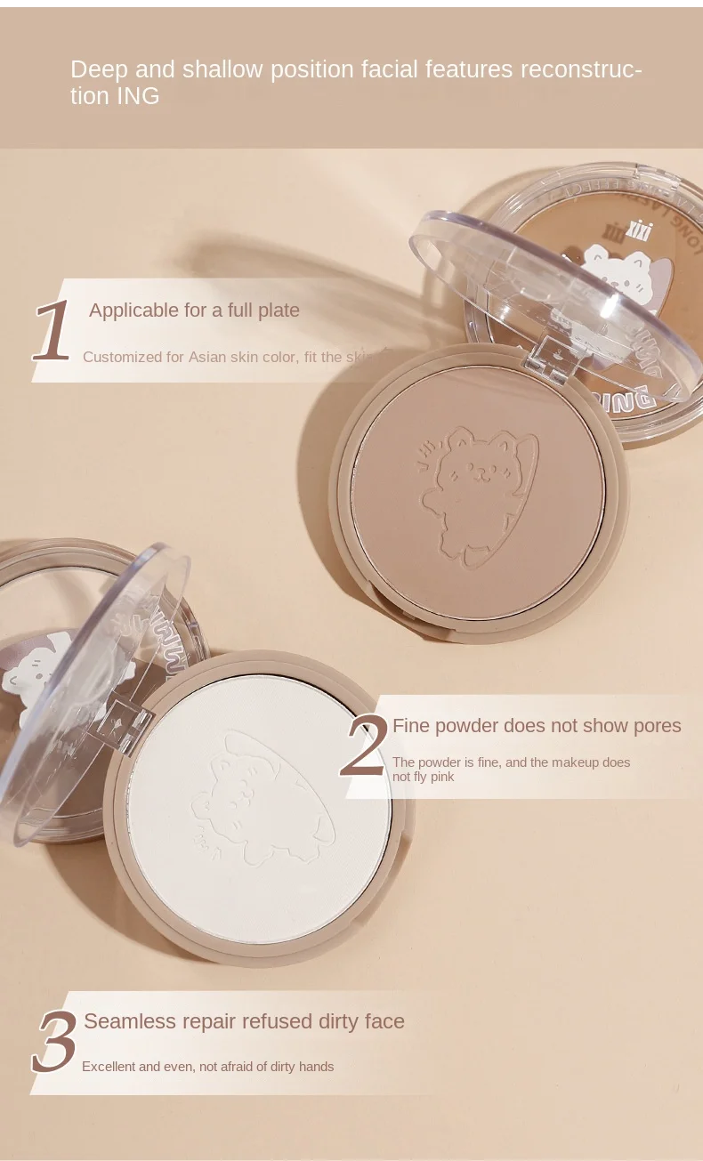 Description Picture 5 of itemXixi Contouring Matte Highlight Make Up Face Body Sculptor Shading Bronzer Contour Powder Palette Shadows Cosmetics Cute Makeup