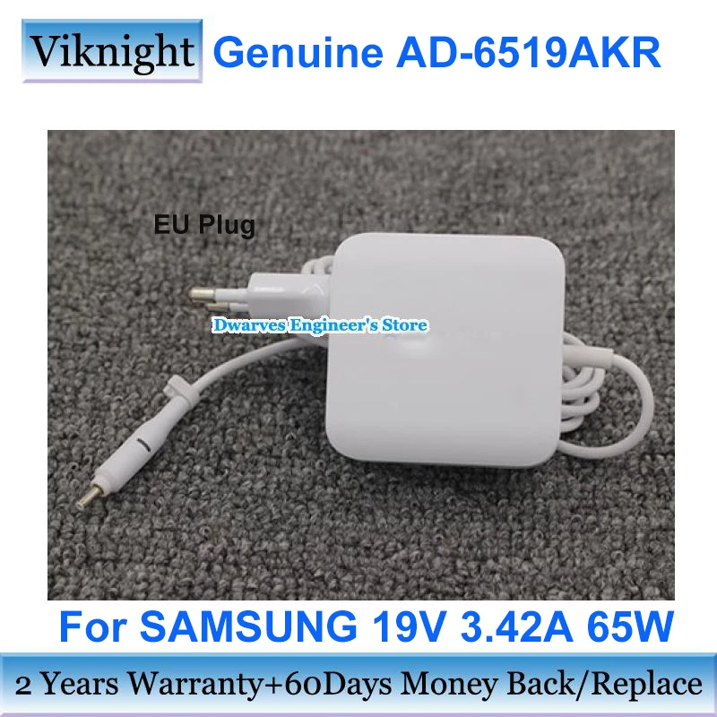 Description Picture 2 of itemEU US UK AU Plug 19V 3.42A 65W AC Adapter Charger For Samsung 551XAA 550XTA 55X0AA AD-6519AKR PSCV650105A Laptop Power Supply
