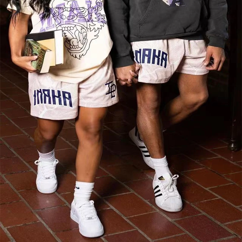 Description Picture 4 of itemInaka Power Shorts 2022 Summer GYM Men Women Running Sports Basketball Fitness Pants Mesh Fast Dry homme Breathable Trend Shorts