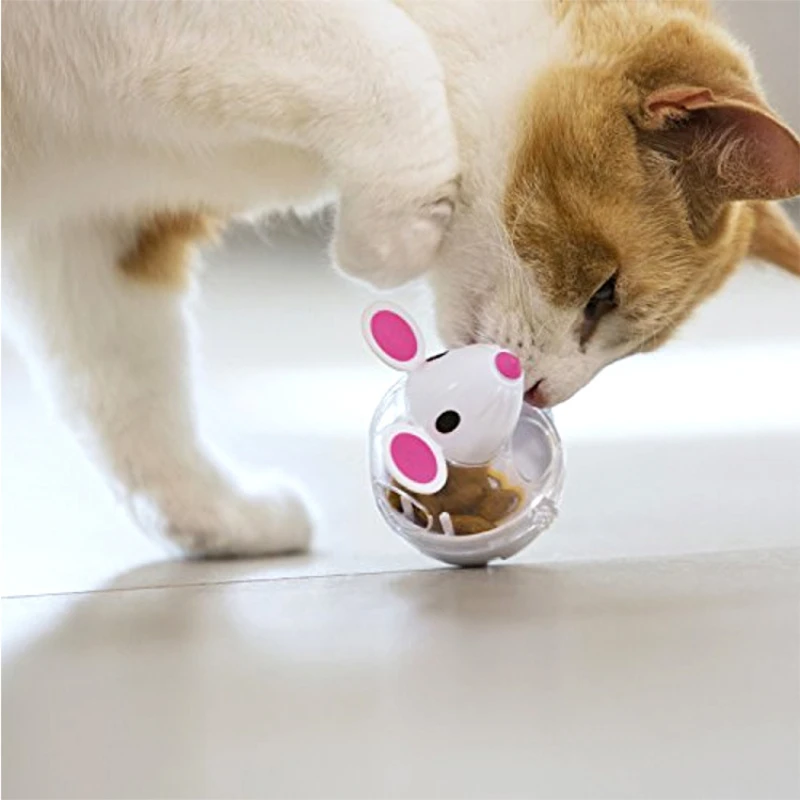 Description Picture 2 of itemFood Leakage Tumbler Feeder Treat Ball Cute Little Mouse Toys Interactive Toy for Cat Food Slow Feeding Pet Toy Supplies